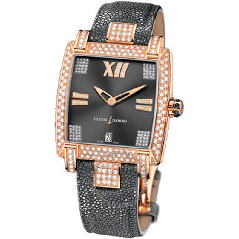 Relógio Caprice Mostrador Cinza Couro Stingray Automático 34 mm - Mercado de Luxo - O Maior E-Commerce de Bens, Produtos e Serviços de Luxo do Brasil.