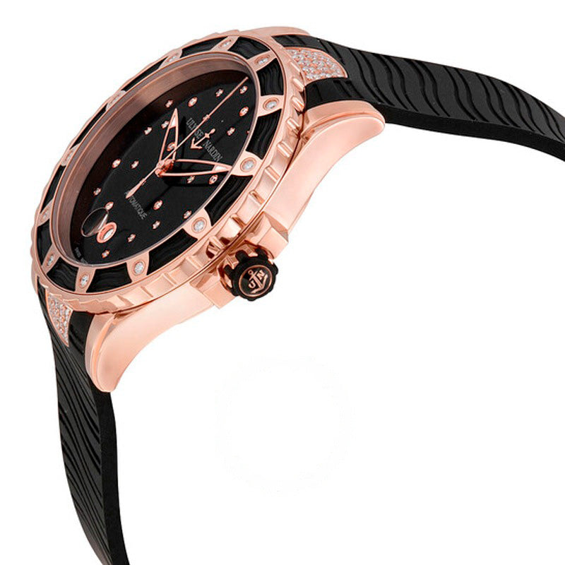 Relógio Lady Diver 2014 Mostrador Preto Borracha Preta 40 mm - Mercado de Luxo - O Maior E-Commerce de Bens, Produtos e Serviços de Luxo do Brasil.