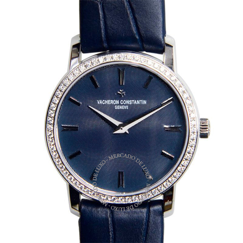 Relógio Diamante com mostrador azul Traditionnelle 30 mm - Mercado de Luxo - O Maior E-Commerce de Bens, Produtos e Serviços de Luxo do Brasil.