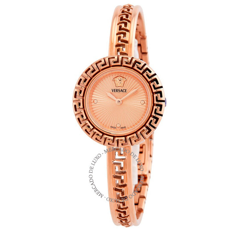 Relógio Mostrador em ouro rosa quartzo La Greca 28 mm - Mercado de Luxo - O Maior E-Commerce de Bens, Produtos e Serviços de Luxo do Brasil.