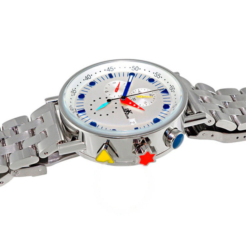Relógio Mostrador branco de quartzo 45 mm - Mercado de Luxo - O Maior E-Commerce de Bens, Produtos e Serviços de Luxo do Brasil.