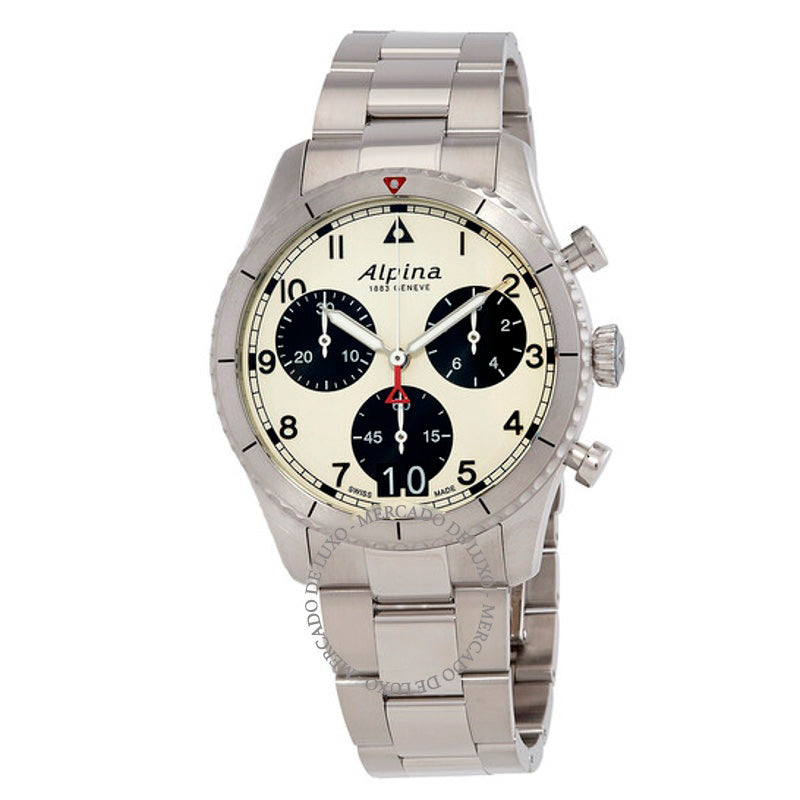 Relógio Cronógrafo Startimer Quartzo Mostrador Branco 41 mm - Mercado de Luxo - O Maior E-Commerce de Bens, Produtos e Serviços de Luxo do Brasil.