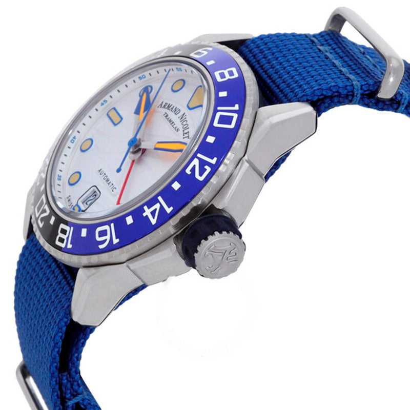 Relógio JSH GMT Automático Mostrador Prateado 41 mm - Mercado de Luxo - O Maior E-Commerce de Bens, Produtos e Serviços de Luxo do Brasil.