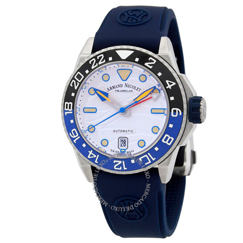 Relógio JSH GMT Automático Mostrador Prateado 41 mm - Mercado de Luxo - O Maior E-Commerce de Bens, Produtos e Serviços de Luxo do Brasil.