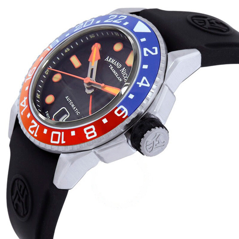 Relógio JSH GMT Automático Mostrador Preto  - Mercado de Luxo - O Maior E-Commerce de Bens, Produtos e Serviços de Luxo do Brasil.