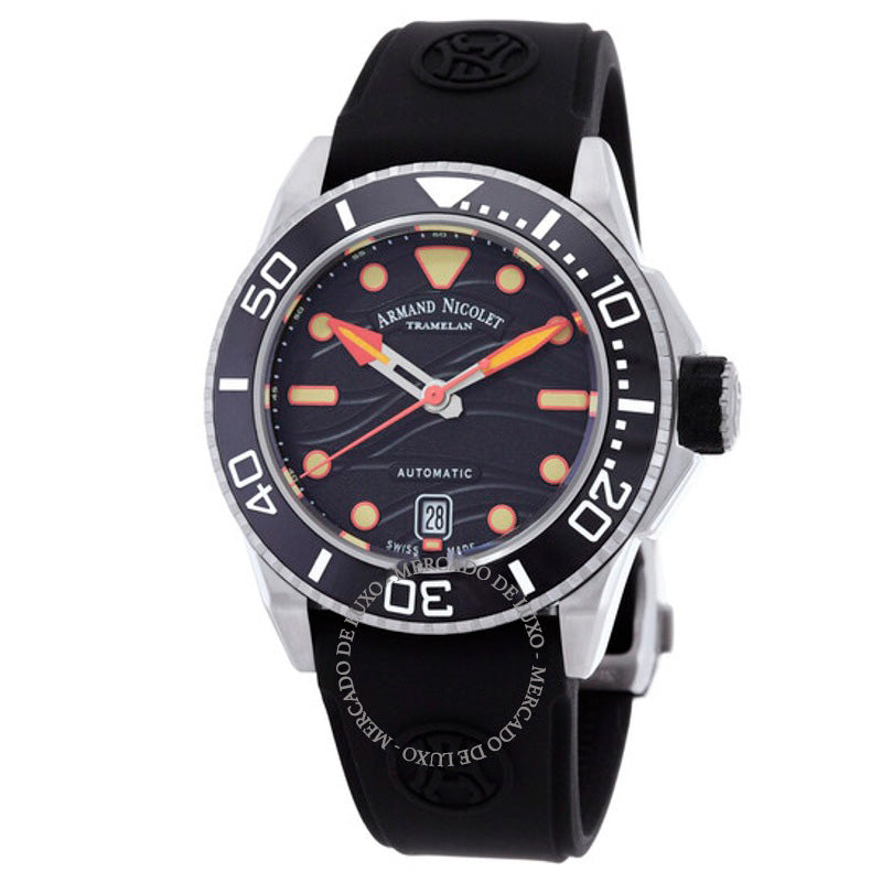Relógio JSH Automático Mostrador Preto 41 mm - Mercado de Luxo - O Maior E-Commerce de Bens, Produtos e Serviços de Luxo do Brasil.