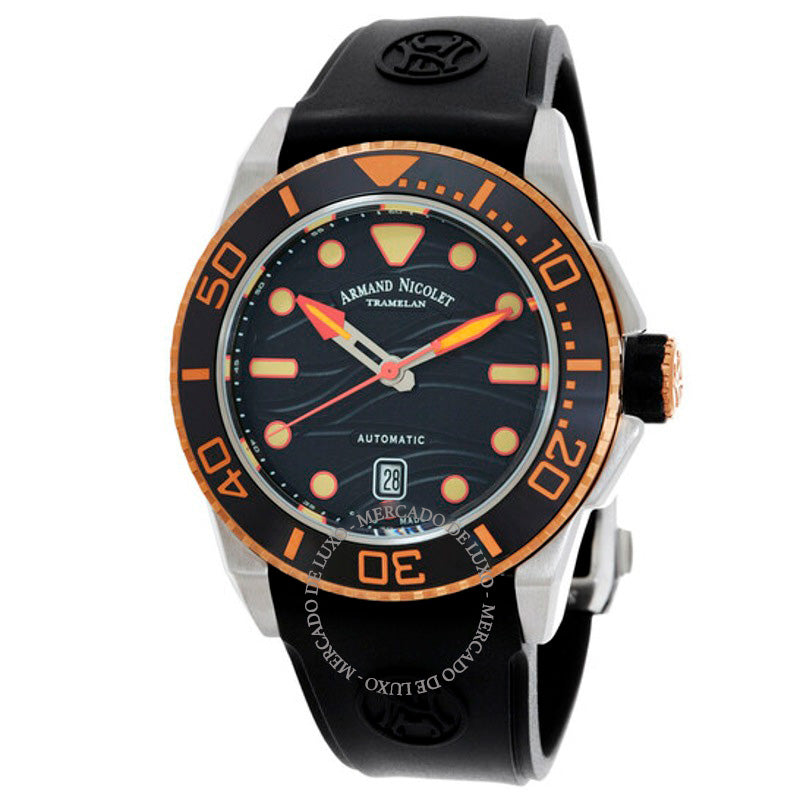 Relógio JSH Automático Mostrador Preto 44 mm - Mercado de Luxo - O Maior E-Commerce de Bens, Produtos e Serviços de Luxo do Brasil.