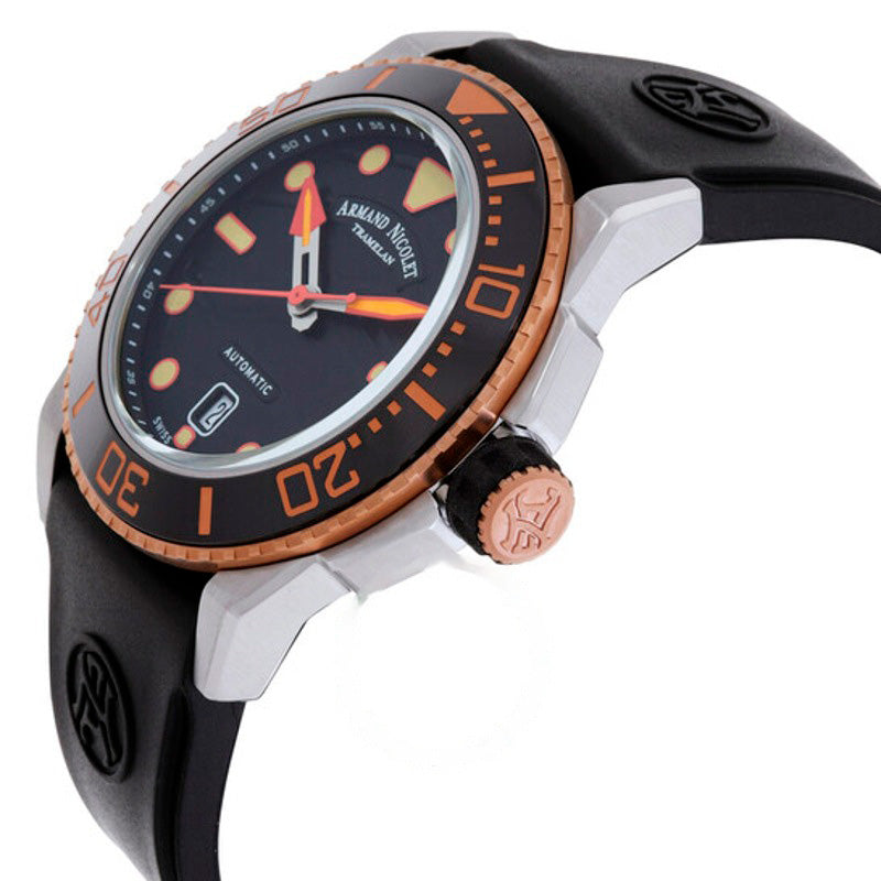 Relógio JSH Automático Mostrador Preto 44 mm - Mercado de Luxo - O Maior E-Commerce de Bens, Produtos e Serviços de Luxo do Brasil.