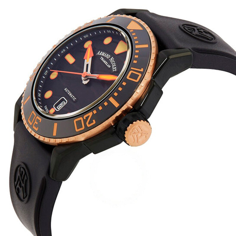 Relógio JSH Automático Mostrador Preto 44 mm - Mercado de Luxo - O Maior E-Commerce de Bens, Produtos e Serviços de Luxo do Brasil.
