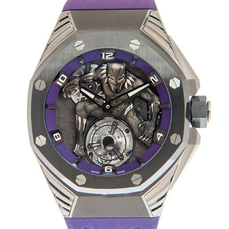 Relógio Royal Oak Concept Pantera Negra Turbilhão Corda Manual Mostrador Prateado 42 mm - Mercado de Luxo - O Maior E-Commerce de Bens, Produtos e Serviços de Luxo do Brasil.