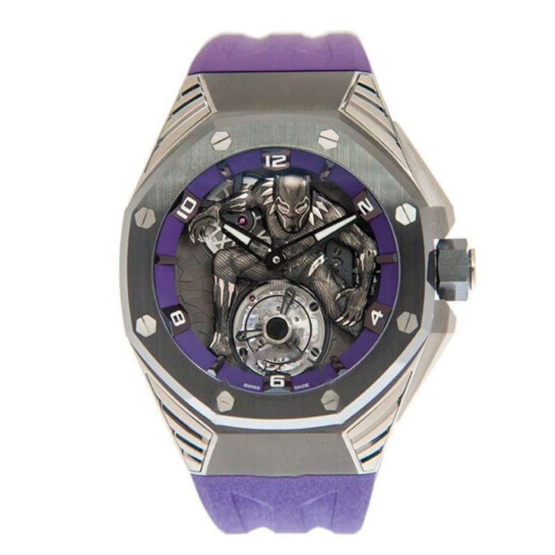Relógio Royal Oak Concept Pantera Negra Turbilhão Corda Manual Mostrador Prateado 42 mm - Mercado de Luxo - O Maior E-Commerce de Bens, Produtos e Serviços de Luxo do Brasil.