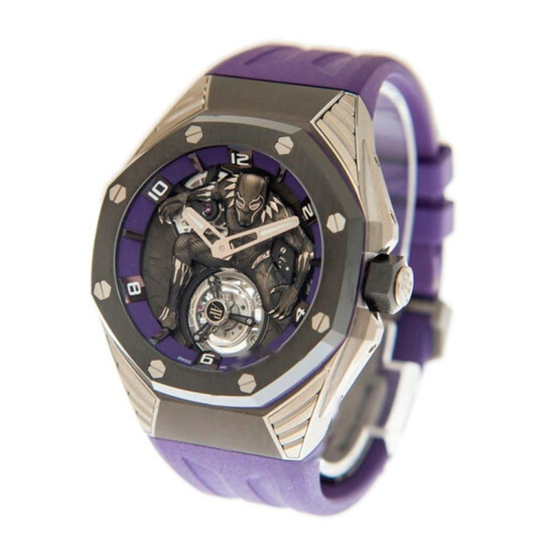 Relógio Royal Oak Concept Pantera Negra Turbilhão Corda Manual Mostrador Prateado 42 mm - Mercado de Luxo - O Maior E-Commerce de Bens, Produtos e Serviços de Luxo do Brasil.