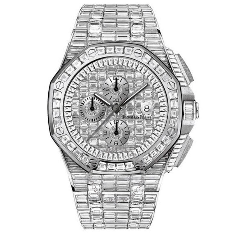 Relógio Royal Oak Offshore Ouro Branco 18 quilates Diamante Pave Automático 44 mm - Mercado de Luxo - O Maior E-Commerce de Bens, Produtos e Serviços de Luxo do Brasil.