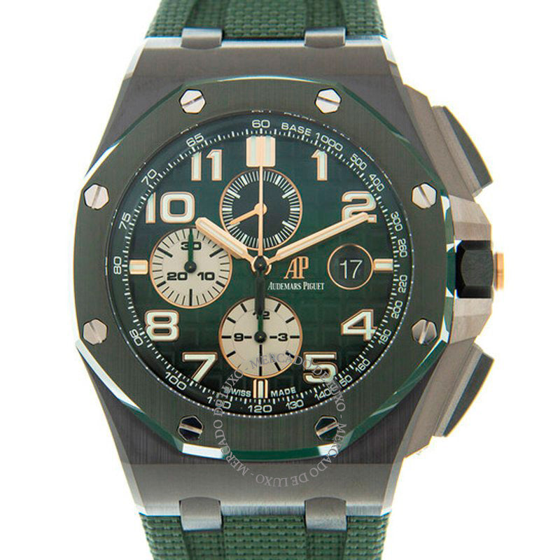 Relógio Royal Oak Offshore Cronógrafo Automático Mostrador Verde 44 mm - Mercado de Luxo - O Maior E-Commerce de Bens, Produtos e Serviços de Luxo do Brasil.