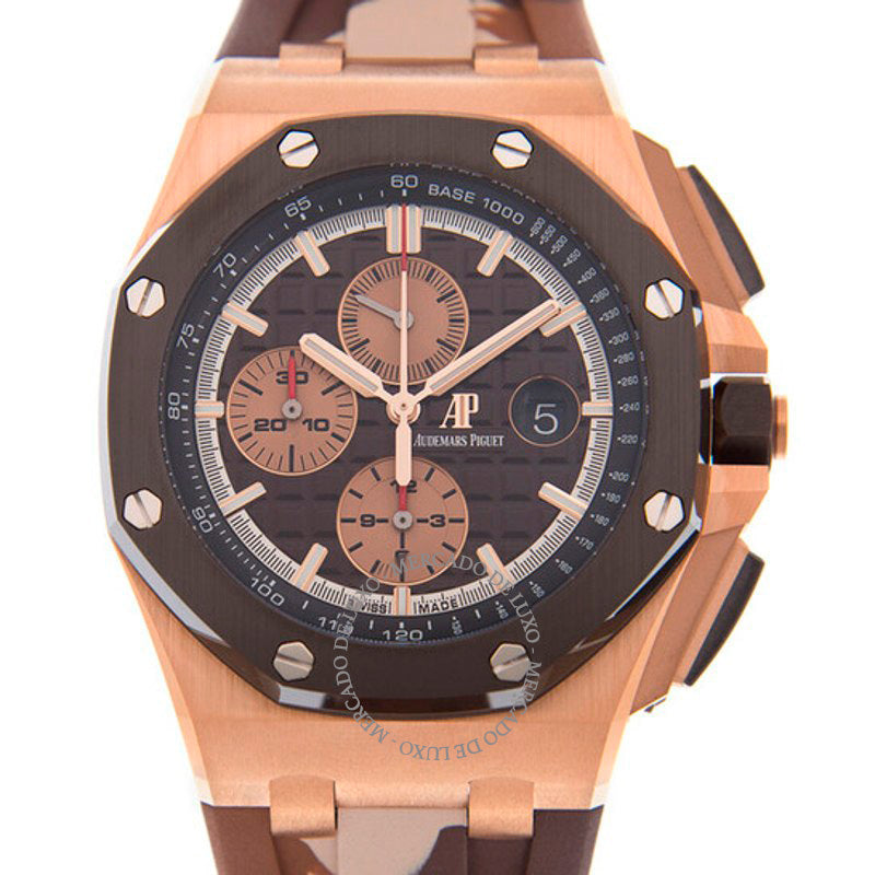 Relógio Royal Oak Offshore Cronógrafo Automático Mostrador Marrom 44 mm - Mercado de Luxo - O Maior E-Commerce de Bens, Produtos e Serviços de Luxo do Brasil.