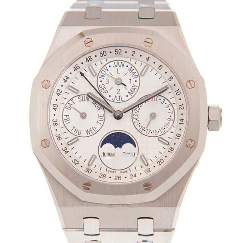 Relógio Royal Oak Prepetual Calendar Mostrador prateado Automático 41 mm - Mercado de Luxo - O Maior E-Commerce de Bens, Produtos e Serviços de Luxo do Brasil.
