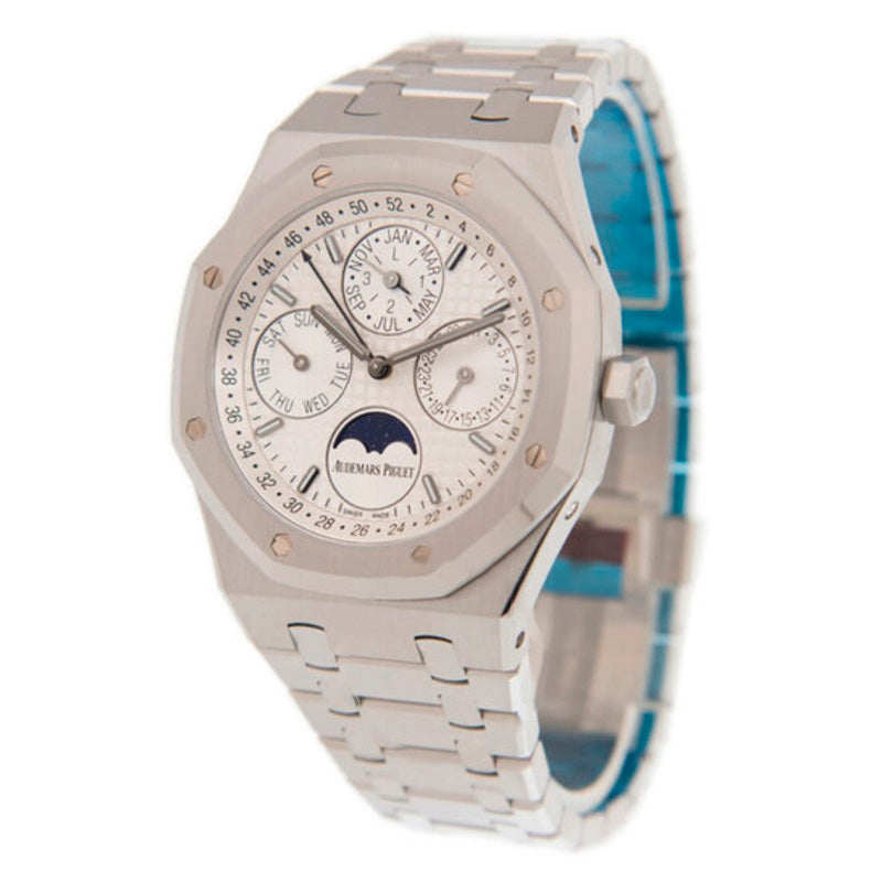 Relógio Royal Oak Prepetual Calendar Mostrador prateado Automático 41 mm - Mercado de Luxo - O Maior E-Commerce de Bens, Produtos e Serviços de Luxo do Brasil.