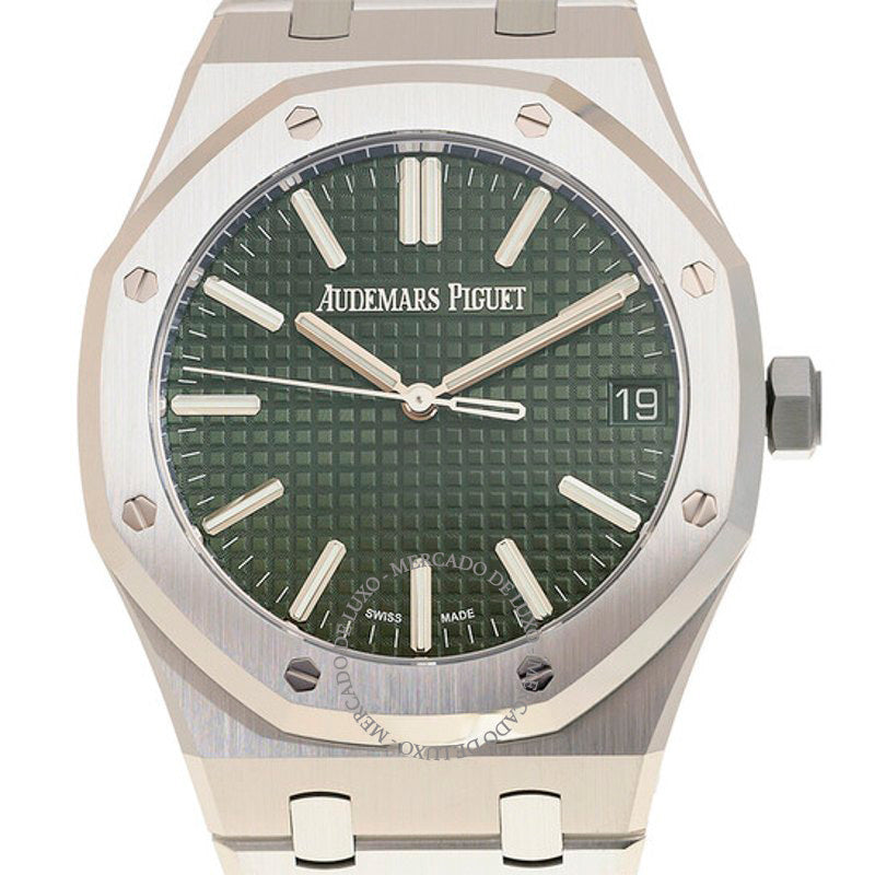 Relógio Royal Oak "50º Aniversário" Mostrador Verde Automático 41 mm - Mercado de Luxo - O Maior E-Commerce de Bens, Produtos e Serviços de Luxo do Brasil.