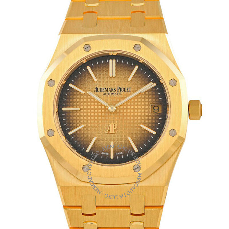 Relógio Royal Oak "Jumbo" Extrafino Automático Mostrador Dourado 39 mm - Mercado de Luxo - O Maior E-Commerce de Bens, Produtos e Serviços de Luxo do Brasil.