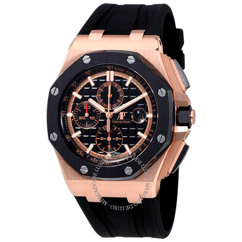 Relógio Royal Oak Offshore Preto Mega Tapisserie Dial 44 mm - Mercado de Luxo - O Maior E-Commerce de Bens, Produtos e Serviços de Luxo do Brasil.