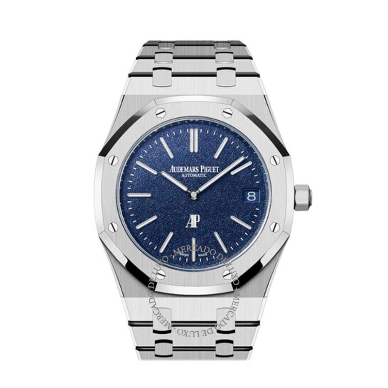 Relógio Royal Oak Automático Azul "Mostrador Granulado" Mostrador 39 mm - Mercado de Luxo - O Maior E-Commerce de Bens, Produtos e Serviços de Luxo do Brasil.