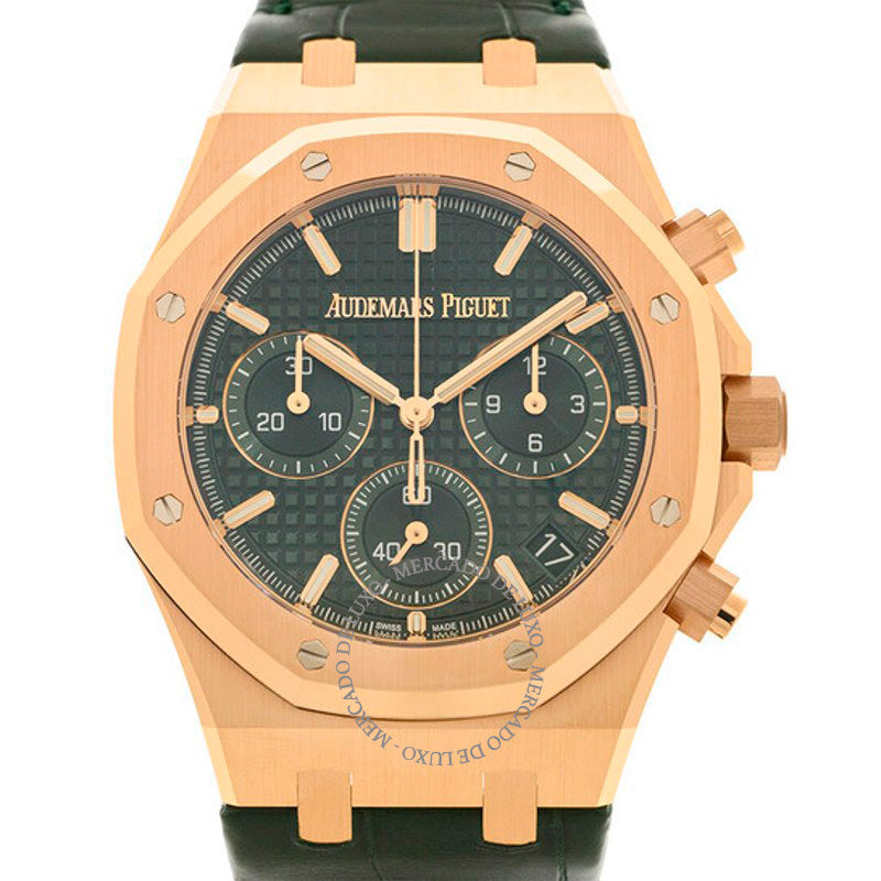 Relógio Royal Oak Cronógrafo Automático Mostrador Verde 41 mm - Mercado de Luxo - O Maior E-Commerce de Bens, Produtos e Serviços de Luxo do Brasil.
