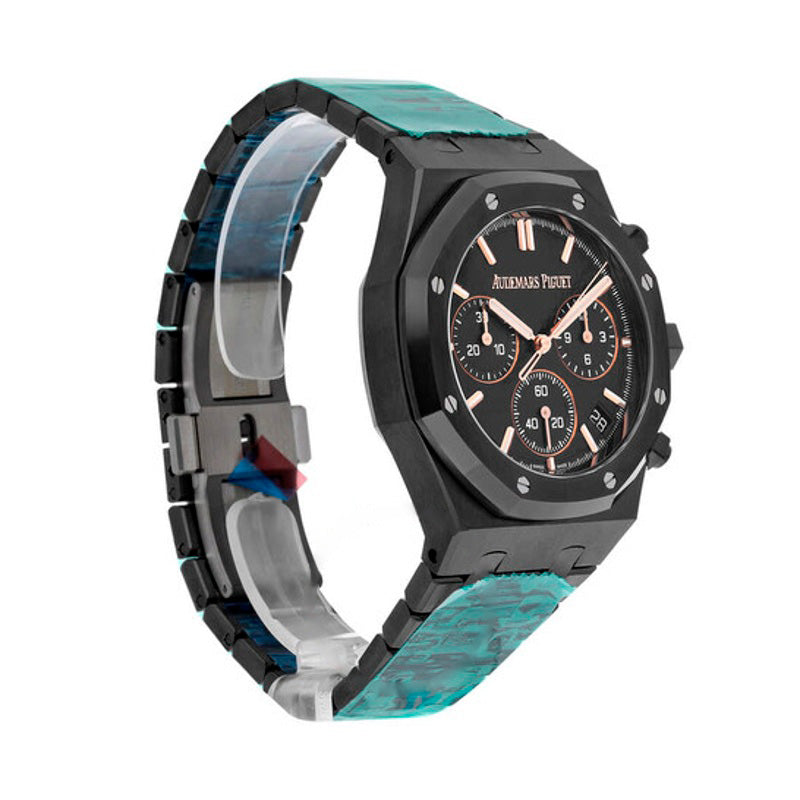 Relógio Royal Oak Cronógrafo Automático Mostrador Preto 41 mm - Mercado de Luxo - O Maior E-Commerce de Bens, Produtos e Serviços de Luxo do Brasil.