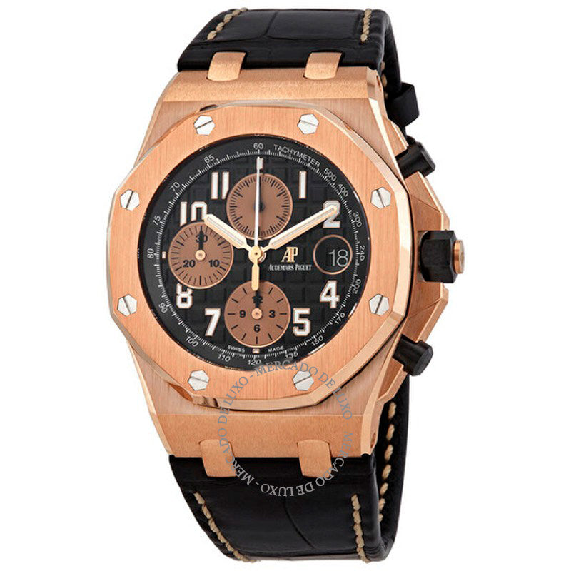 Relógio Royal Oak Offshore Cronógrafo Mostrador Preto 42 mm - Mercado de Luxo - O Maior E-Commerce de Bens, Produtos e Serviços de Luxo do Brasil.