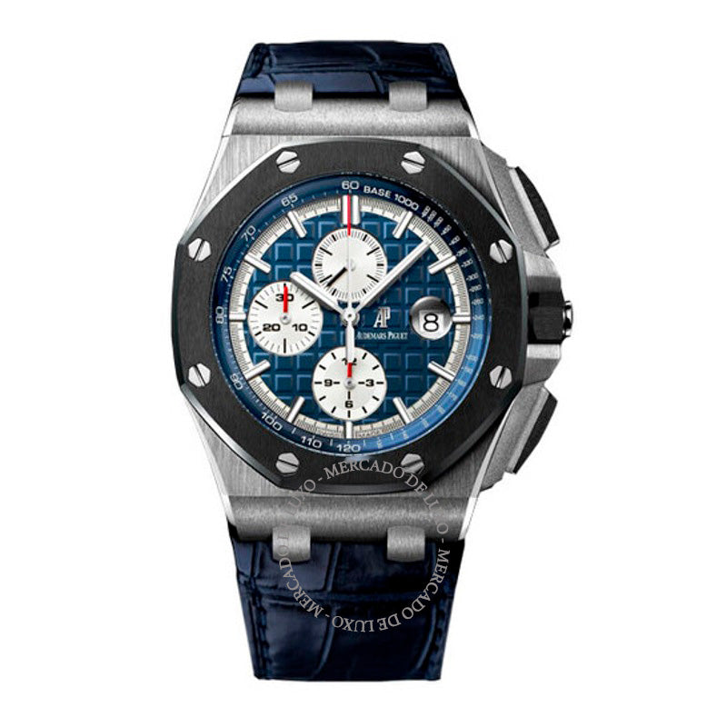 Relógio Royal Oak Offshore Cronógrafo Mostrador Azul 14 mm - Mercado de Luxo - O Maior E-Commerce de Bens, Produtos e Serviços de Luxo do Brasil.