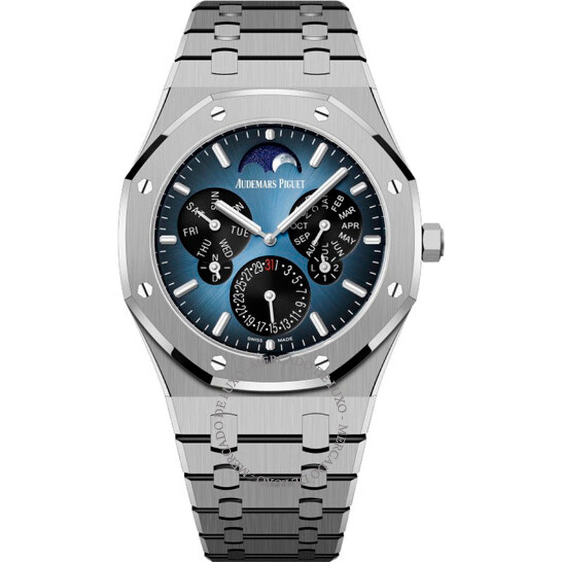 Relógio Royal Oak Perpetual Automático Mostrador Azul 41 mm - Mercado de Luxo - O Maior E-Commerce de Bens, Produtos e Serviços de Luxo do Brasil.