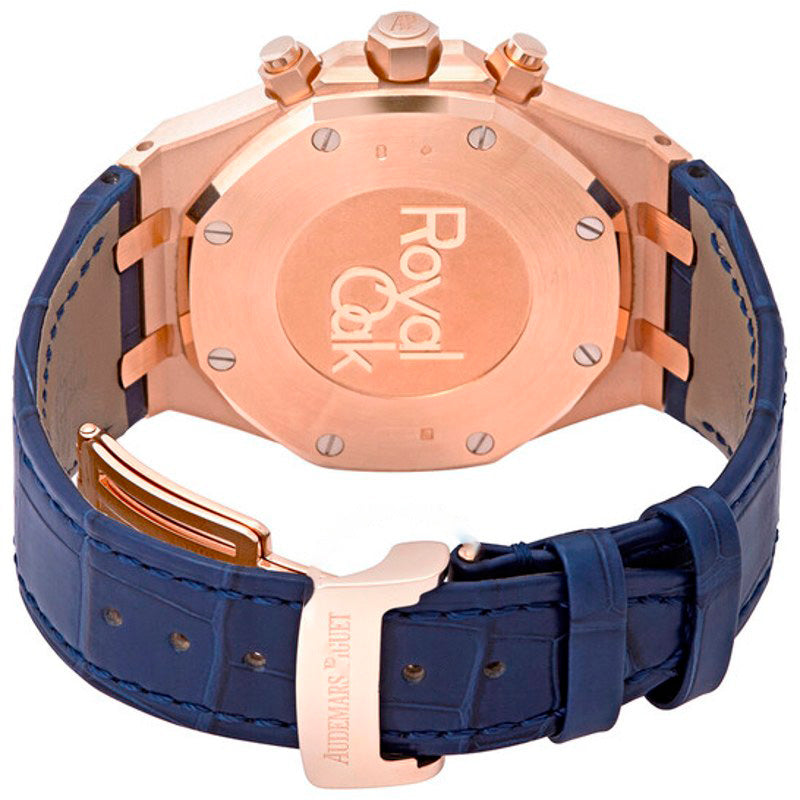 Relógio  Mostrador azul em couro ouro rosa 18K  - Mercado de Luxo - O Maior E-Commerce de Bens, Produtos e Serviços de Luxo do Brasil.