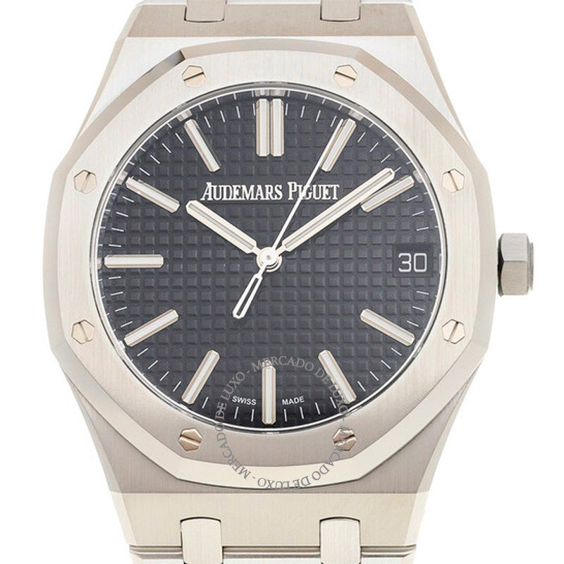 Relógio Royal Oak Automático Mostrador Preto 41 mm - Mercado de Luxo - O Maior E-Commerce de Bens, Produtos e Serviços de Luxo do Brasil.