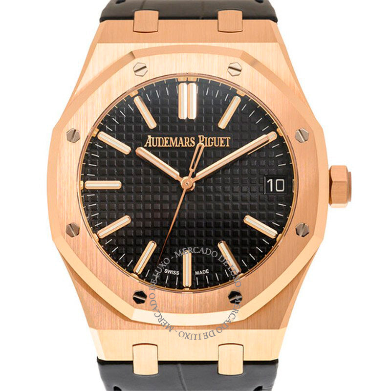 Relógio Royal Oak Automático Mostrador Preto 41 mm - Mercado de Luxo - O Maior E-Commerce de Bens, Produtos e Serviços de Luxo do Brasil.