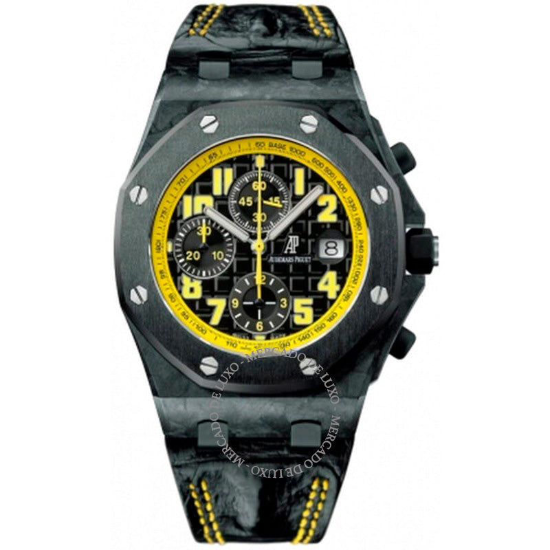 Relógio Royal Oak Offshore Mostrador Preto  - Mercado de Luxo - O Maior E-Commerce de Bens, Produtos e Serviços de Luxo do Brasil.