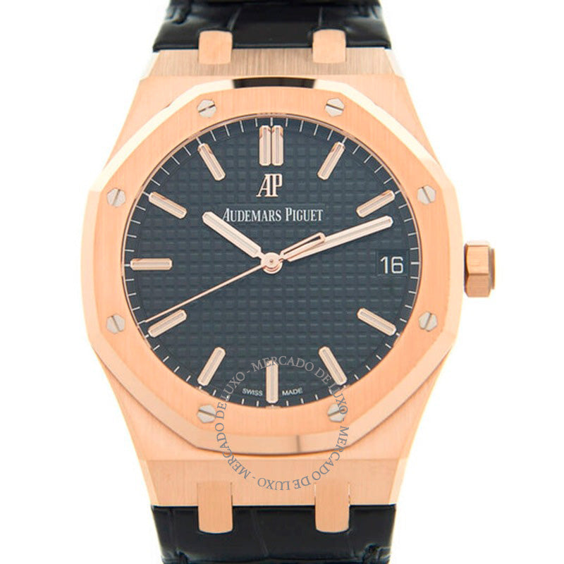 Relógio Royal Oak Mostrador Preto 41 mm - Mercado de Luxo - O Maior E-Commerce de Bens, Produtos e Serviços de Luxo do Brasil.