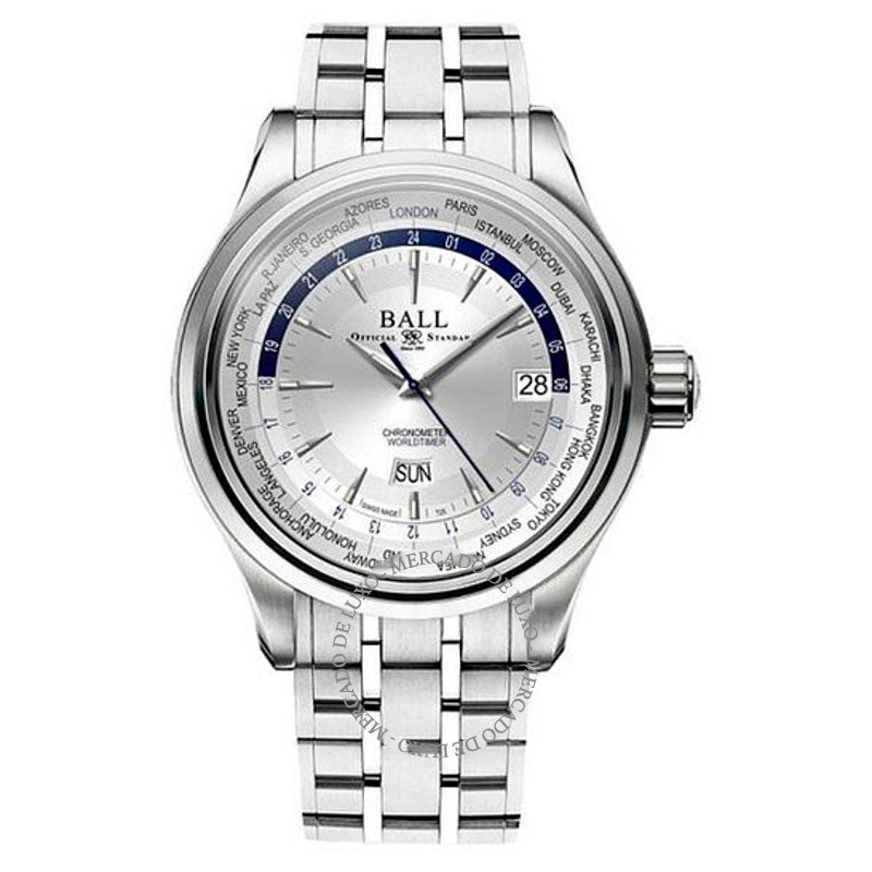 Relógio Trainmaster Hora Mundial GMT Cronômetro Automático Mostrador Prateado 41 mm - Mercado de Luxo - O Maior E-Commerce de Bens, Produtos e Serviços de Luxo do Brasil.