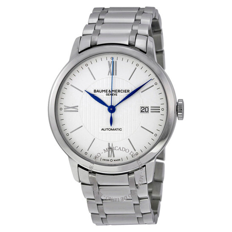 Relógio Baume e Mercier Classima Automático Mostrador Prateado 40 mm - Mercado de Luxo - O Maior E-Commerce de Bens, Produtos e Serviços de Luxo do Brasil.