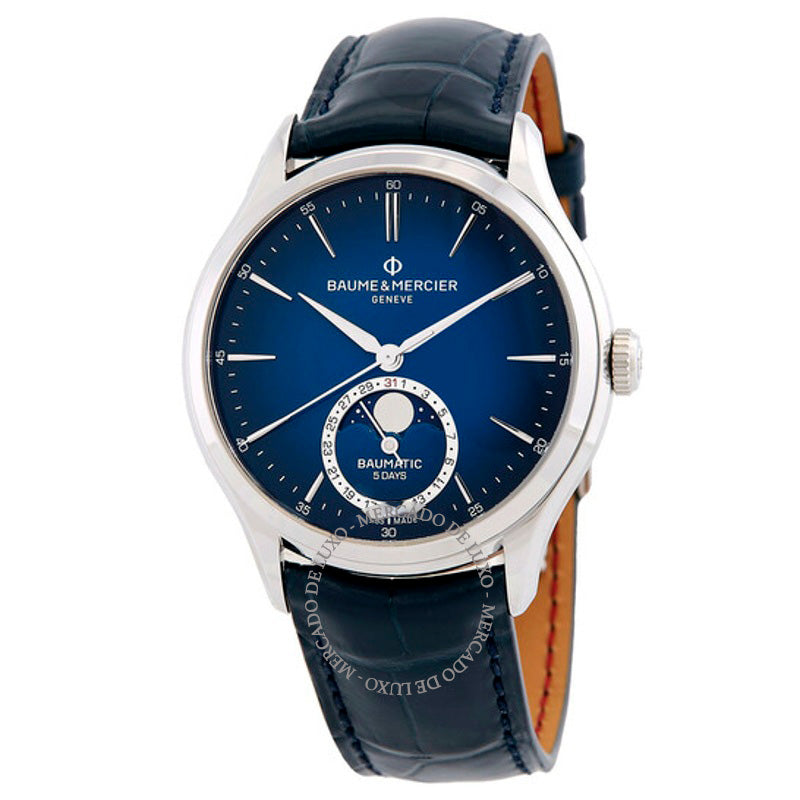 Relógio Clifton Automático Fase da Lua Mostrador Azul 39 mm - Mercado de Luxo - O Maior E-Commerce de Bens, Produtos e Serviços de Luxo do Brasil.