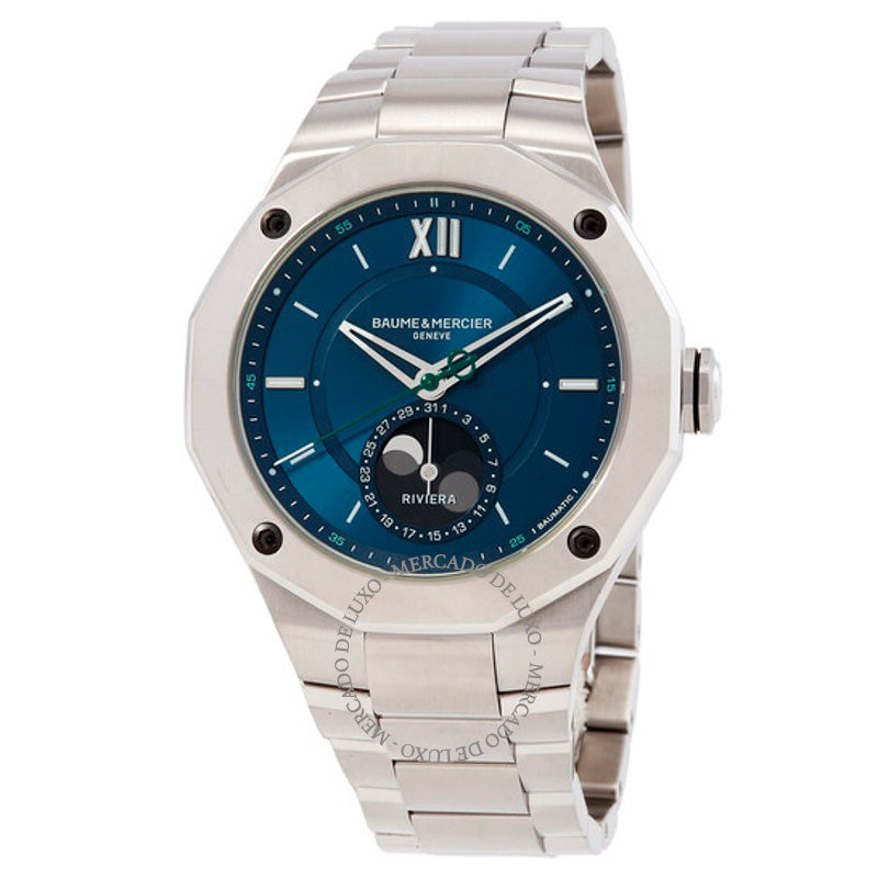 Relógio Riviera Automático Mostrador Azul 43 mm - Mercado de Luxo - O Maior E-Commerce de Bens, Produtos e Serviços de Luxo do Brasil.