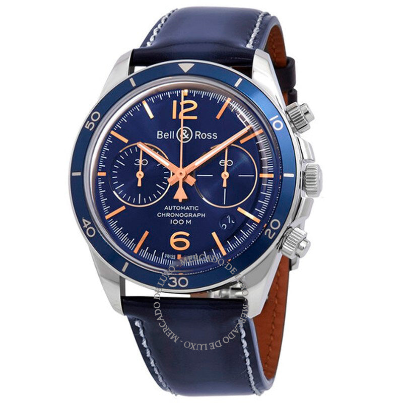 Relógio Cronógrafo Aeronavale Vintage V2-94 Automático Mostrador Azul 41 mm - Mercado de Luxo - O Maior E-Commerce de Bens, Produtos e Serviços de Luxo do Brasil.