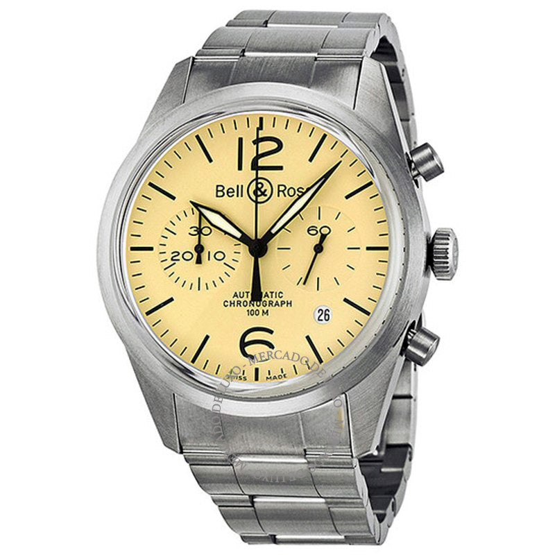 Relógio Cronógrafo Automático Original Mostrador Bege 41 mm - Mercado de Luxo - O Maior E-Commerce de Bens, Produtos e Serviços de Luxo do Brasil.