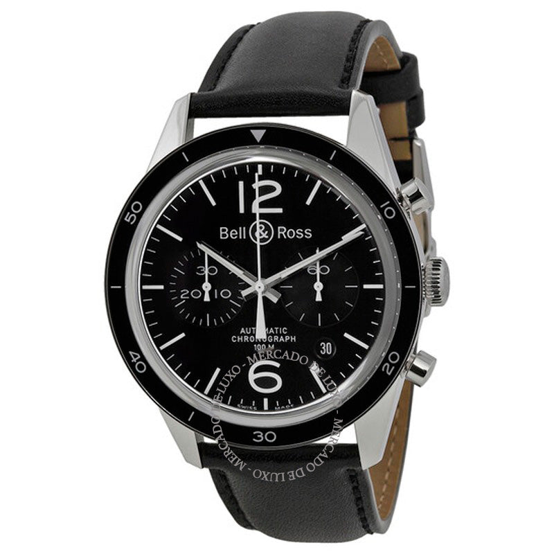 Relógio Cronógrafo Automático Vintage Mostrador Preto 41 mm - Mercado de Luxo - O Maior E-Commerce de Bens, Produtos e Serviços de Luxo do Brasil.