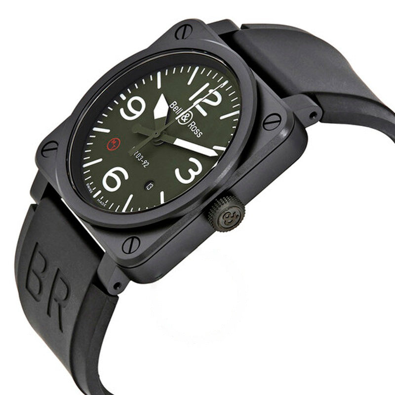 Relógio Mostrador automático verde oliva tipo militar 42 mm - Mercado de Luxo - O Maior E-Commerce de Bens, Produtos e Serviços de Luxo do Brasil.