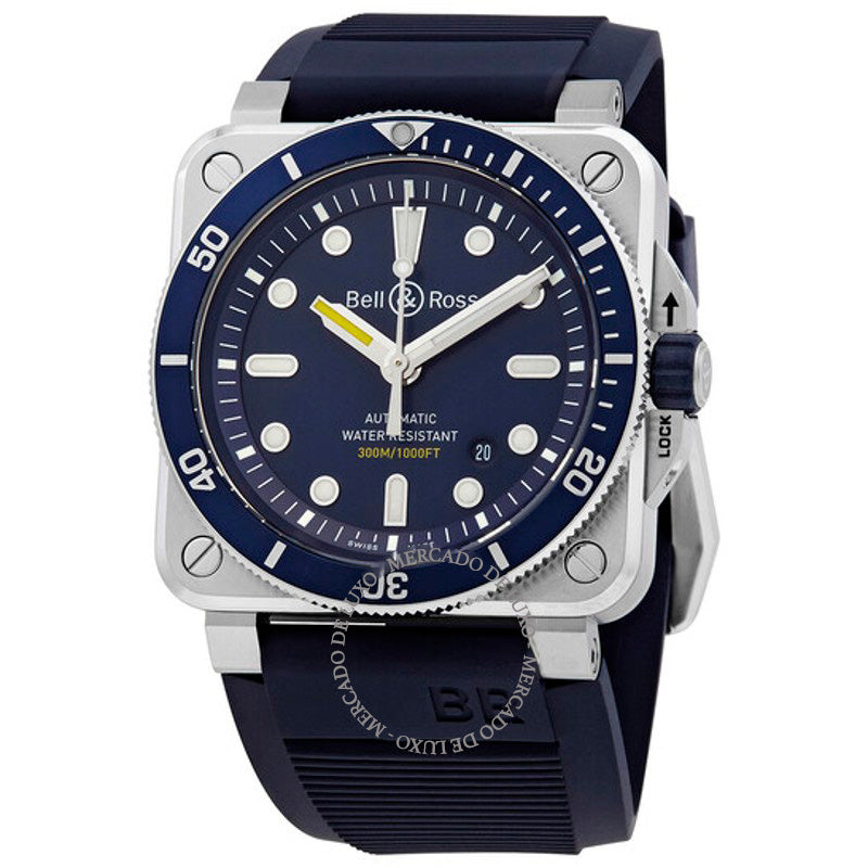 Relógio BR03-92 Diver Automático Mostrador Azul  - Mercado de Luxo - O Maior E-Commerce de Bens, Produtos e Serviços de Luxo do Brasil.