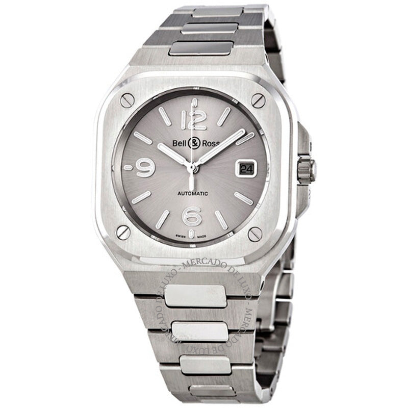 Relógio BR 05 Automático Mostrador Prateado 40 mm - Mercado de Luxo - O Maior E-Commerce de Bens, Produtos e Serviços de Luxo do Brasil.