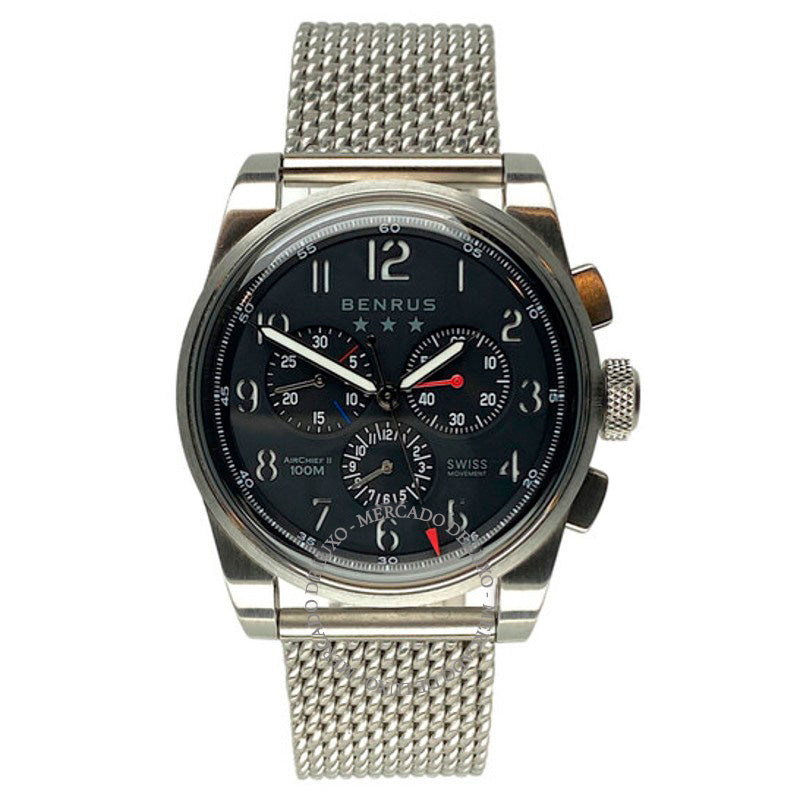 Relógio Air Chief II Cronógrafo Quartzo Mostrador Preto 41 mm - Mercado de Luxo - O Maior E-Commerce de Bens, Produtos e Serviços de Luxo do Brasil.