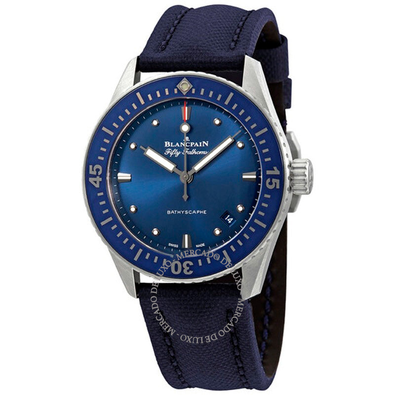 Relógio Fifty Fathoms Batiscafo Automático Mostrador Azul 38 mm - Mercado de Luxo - O Maior E-Commerce de Bens, Produtos e Serviços de Luxo do Brasil.
