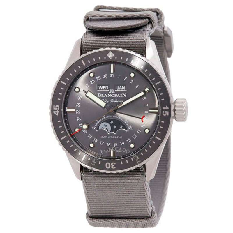 Relógio Fifty Fathoms Automático Fase da Lua Mostrador Cinza 43 mm - Mercado de Luxo - O Maior E-Commerce de Bens, Produtos e Serviços de Luxo do Brasil.