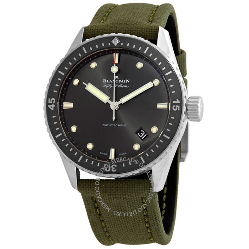 Relógio Fifty Fathoms Batiscafo Mostrador Cinza Meteoro 43 mm - Mercado de Luxo - O Maior E-Commerce de Bens, Produtos e Serviços de Luxo do Brasil.