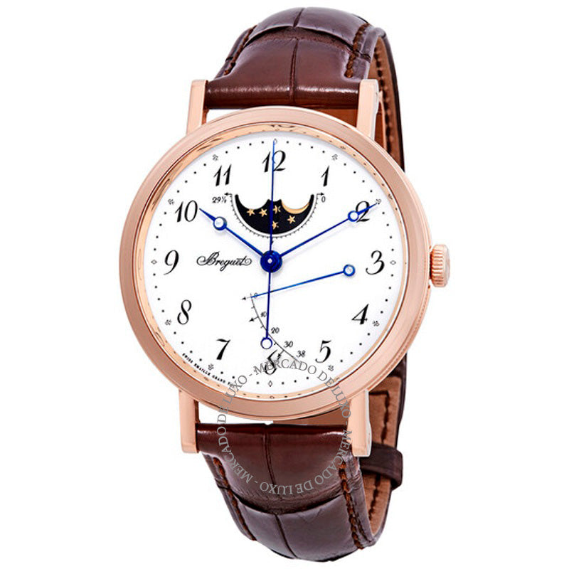 Relógio Clássico Fases da Lua Automático Mostrador Branco 39 mm - Mercado de Luxo - O Maior E-Commerce de Bens, Produtos e Serviços de Luxo do Brasil.